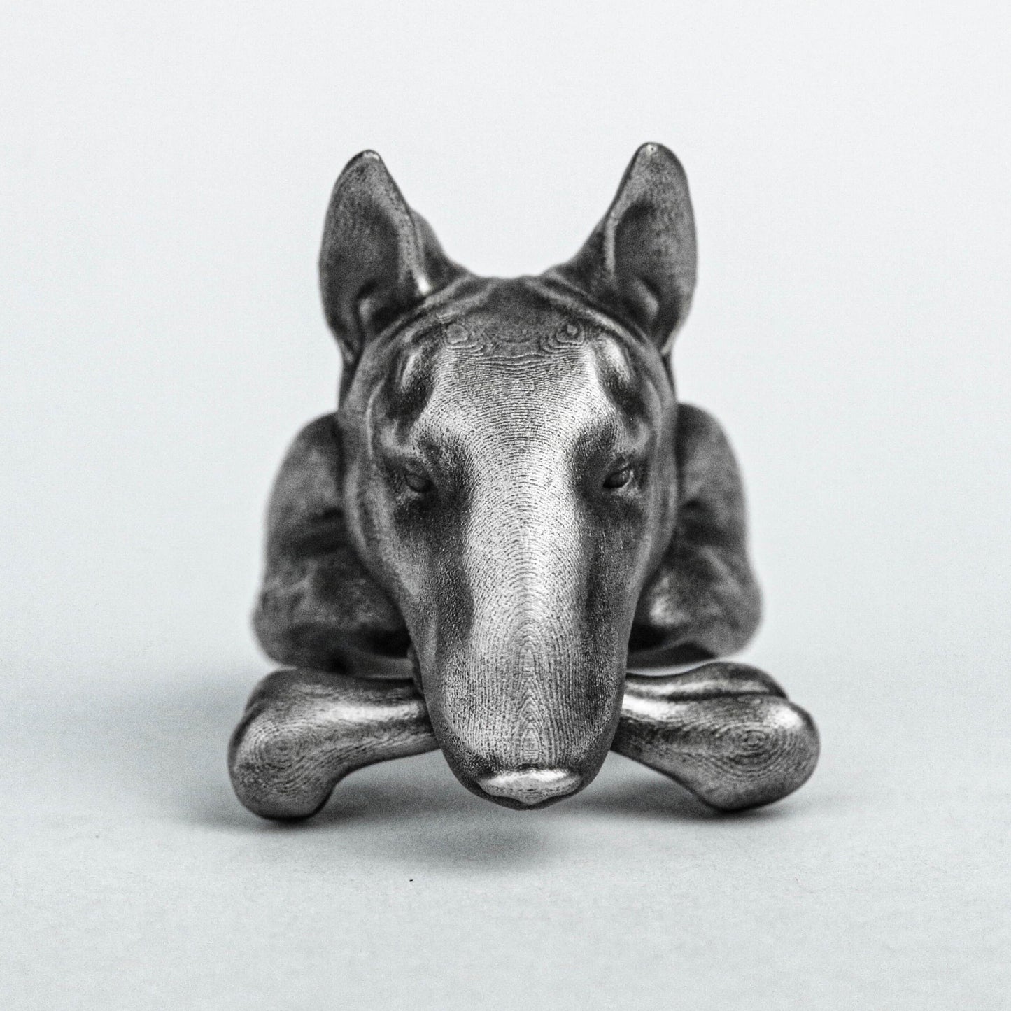 Bull Terrier 925 Sterling Silver Ring, Shaped Ring, Animal Zodiac Birthday Gift, Pet Dog Ring, Guibing Dog Brass Ring, New Design