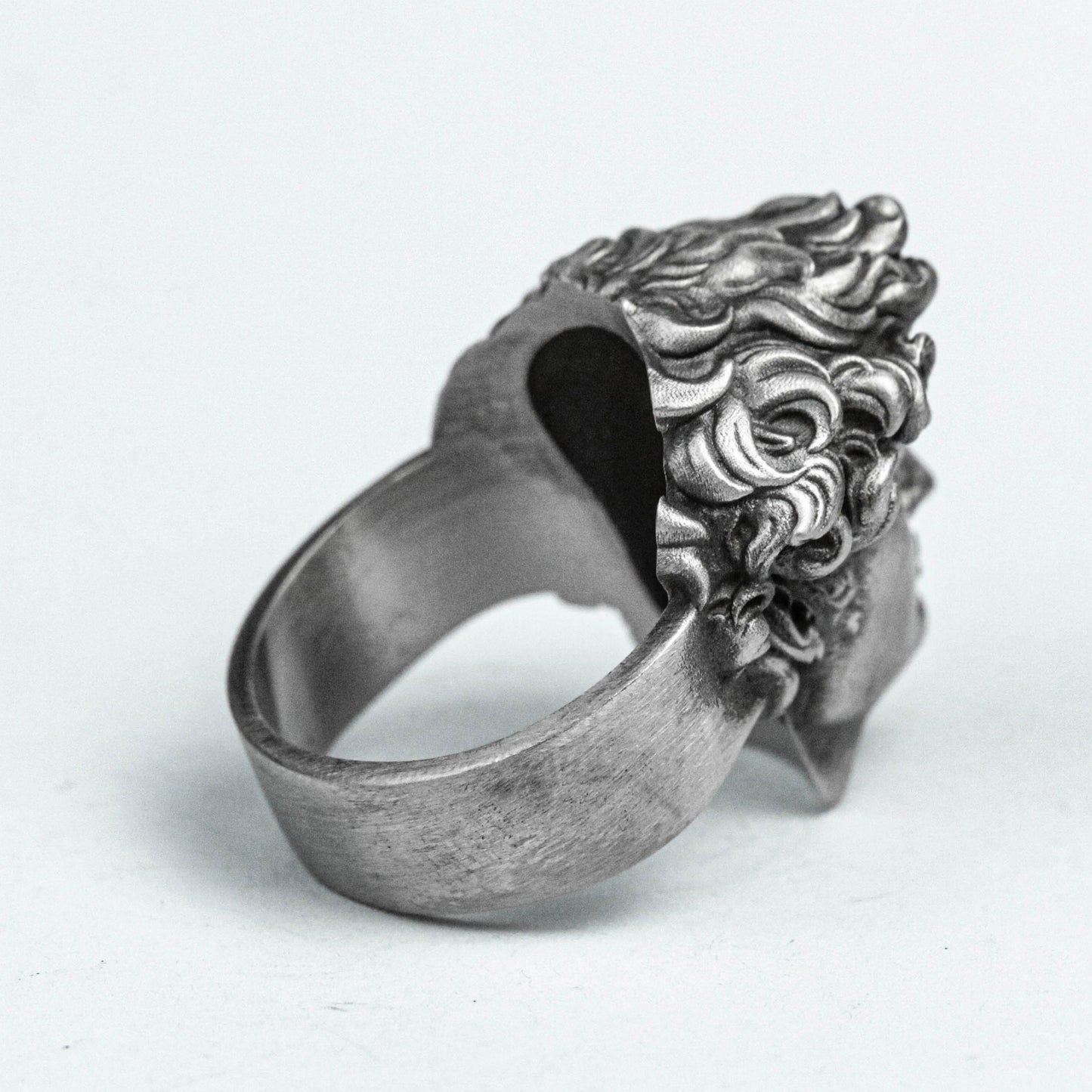 David 925 Sterling Silver Ring, Statue Brass Ring, Michelangelo Ring, Faith Silver, Adjustable Size Brass Ring, European and American Style