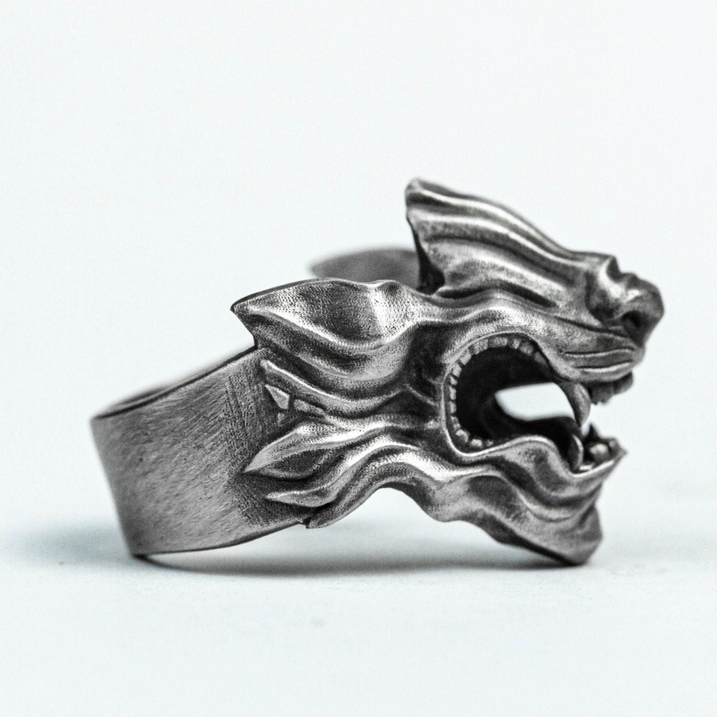 Tiger head ring, mask gift, zodiac tiger silver jewelry, birth year ring 925 sterling silver ring, auspicious and safe handmade custom