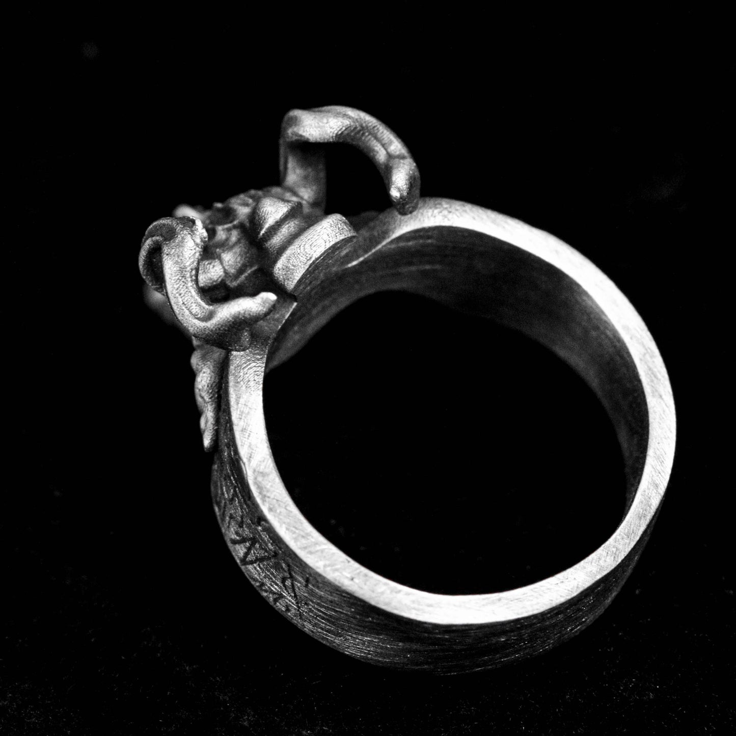 Hell Silver Ring, Satan Brass Ring, Private Customized Exclusive Product, Design Modeling, American Comic Lord, Angel Demon Sect