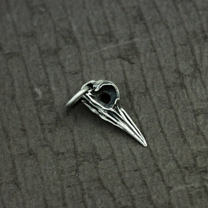 Bird Skull 925 Silver Pendant Necklace, Animal Skull Silver Pendant, Gothic Skull Silver Necklace - Handmade