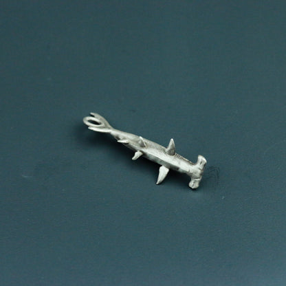 Hammerhead Shark 925 Silver Pendant Necklace, Shark Silver Pendant, Ocean Man Eater Shark Silver Necklace - Handmade