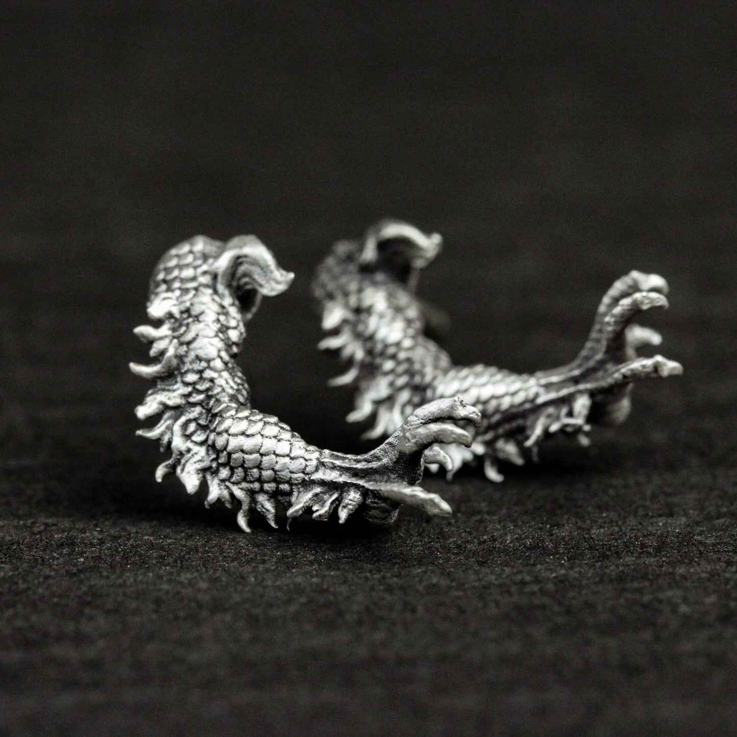 Dragon Foot 925 Silver Earrings, Dragon Silver Earrings, Dragon Rhyme Simple Earrings - Handmade