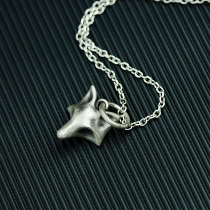 fox 925 silver pendant necklace, fox jewelry, simple animal silver jewelry, personalized handmade silver necklace-handmade