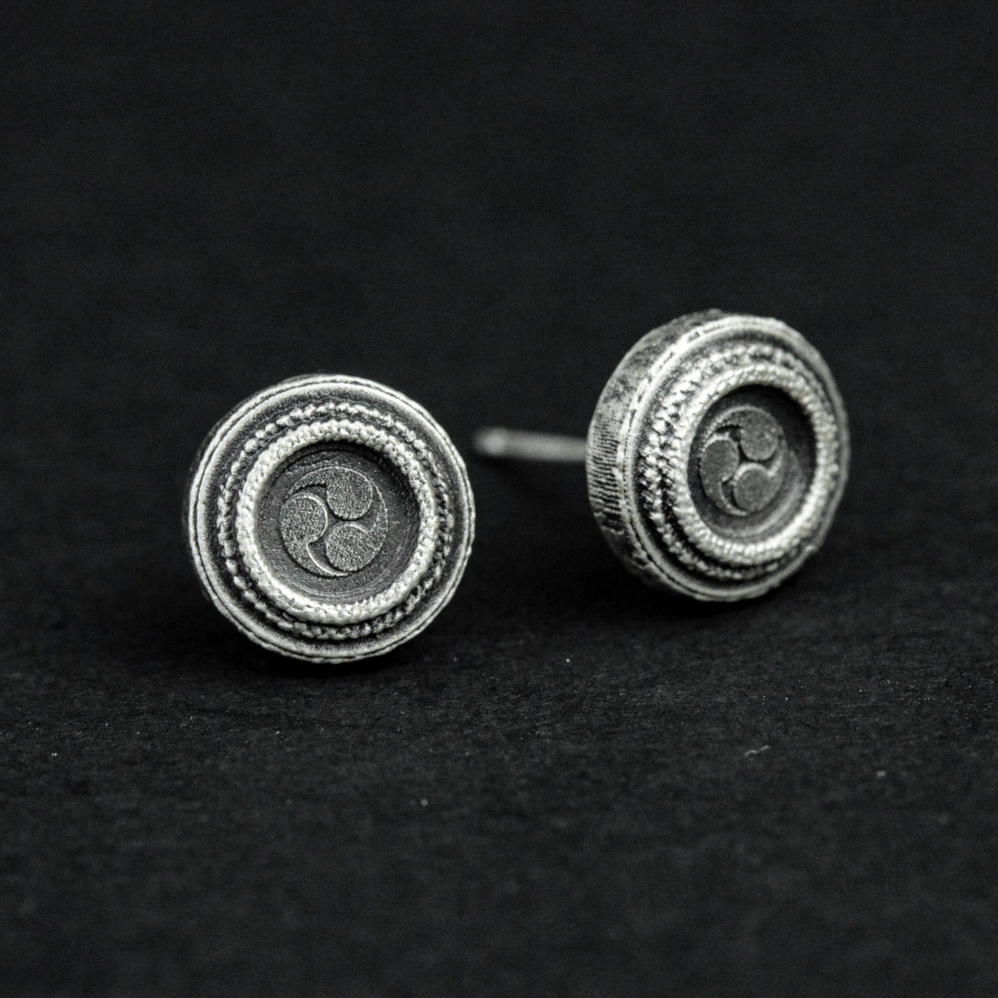 Disc 925 Silver Earrings, Simple Coin Silver Earrings, Simple Round Earrings Charm - Handmade