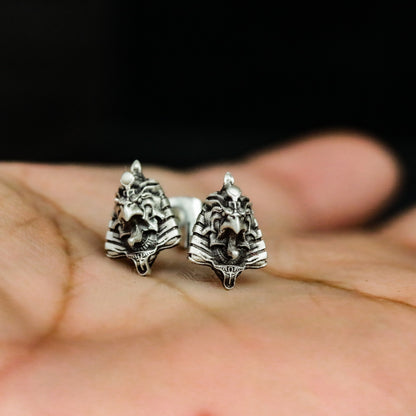 Horus 925 silver earrings, ancient egypt pharaoh silver earrings, eye of horus earrings-handmade