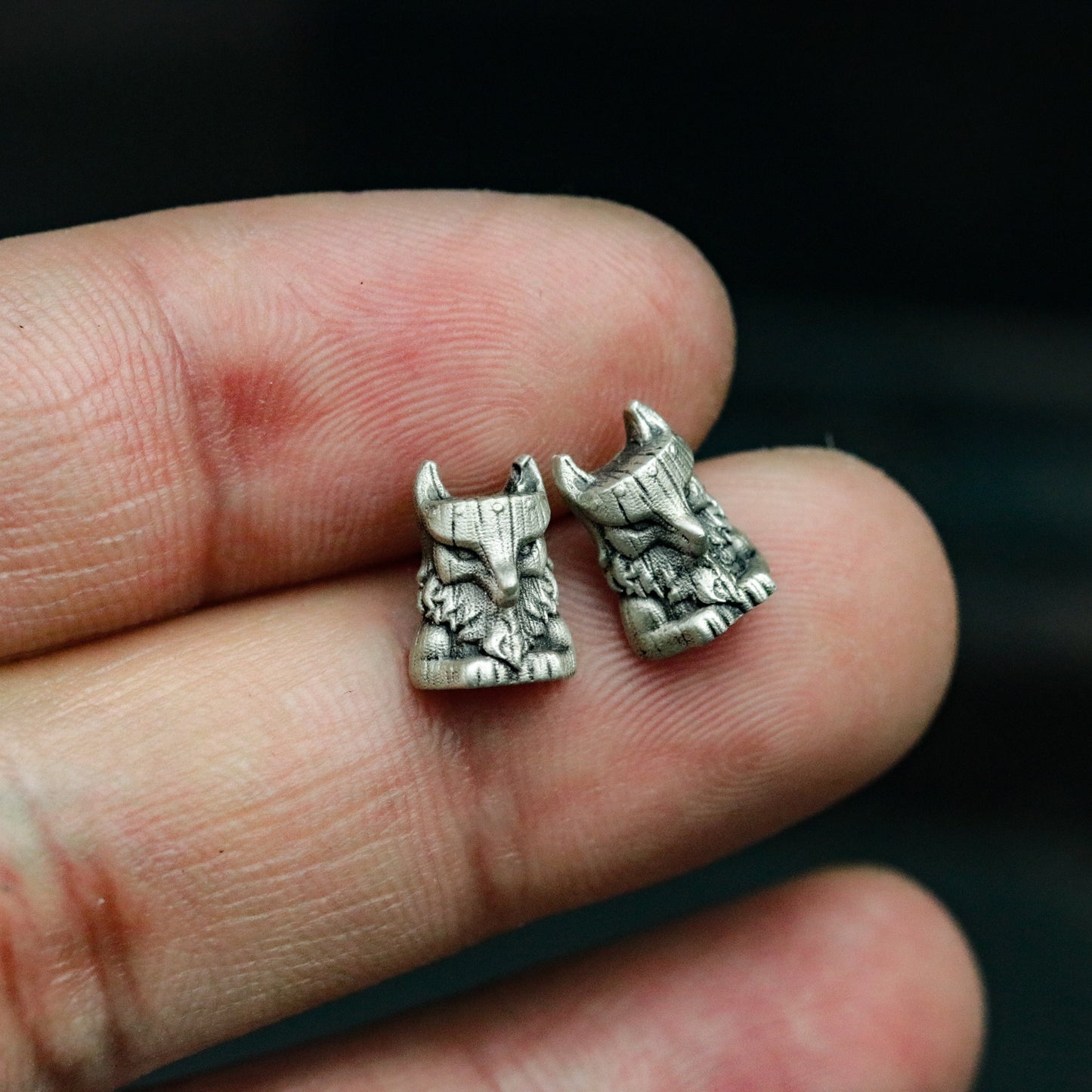 Fox 925 silver earrings, tribal fox silver earrings, animal earrings - handmade gift jewelry