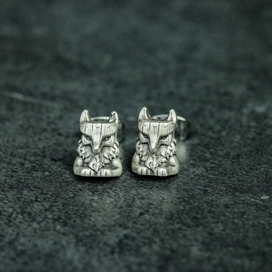 Fox 925 silver earrings, tribal fox silver earrings, animal earrings - handmade gift jewelry