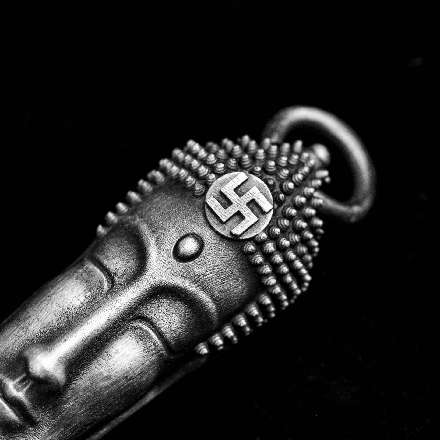 925 silver pendant, long face Buddha pendant. Sakyamuni Brass Pendant, Buddhist Mascot, Ping An Fu Swastika Trend New Product