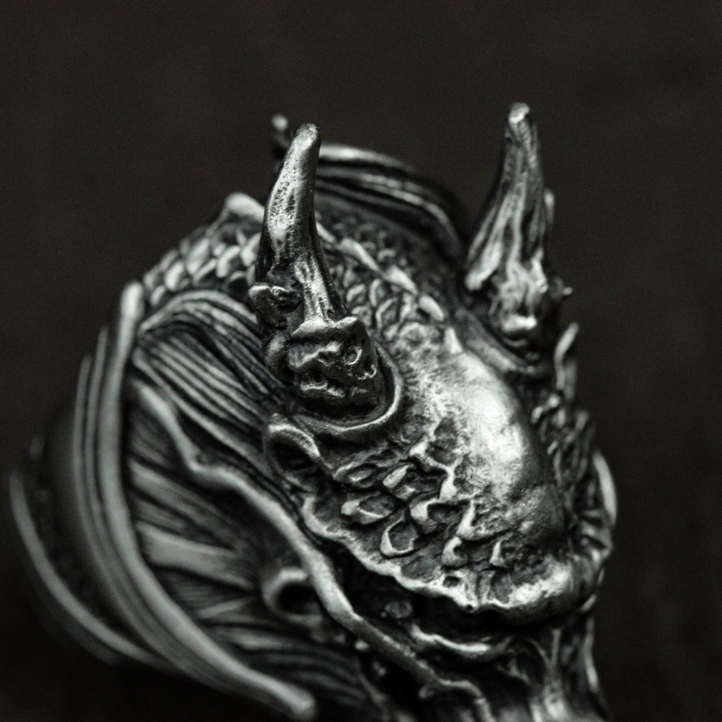 Dragon head sterling silver ring | Dragon head ring | Dragon ring | Silver dragon ring | Dragon jewelry | Men's dragon jewelry