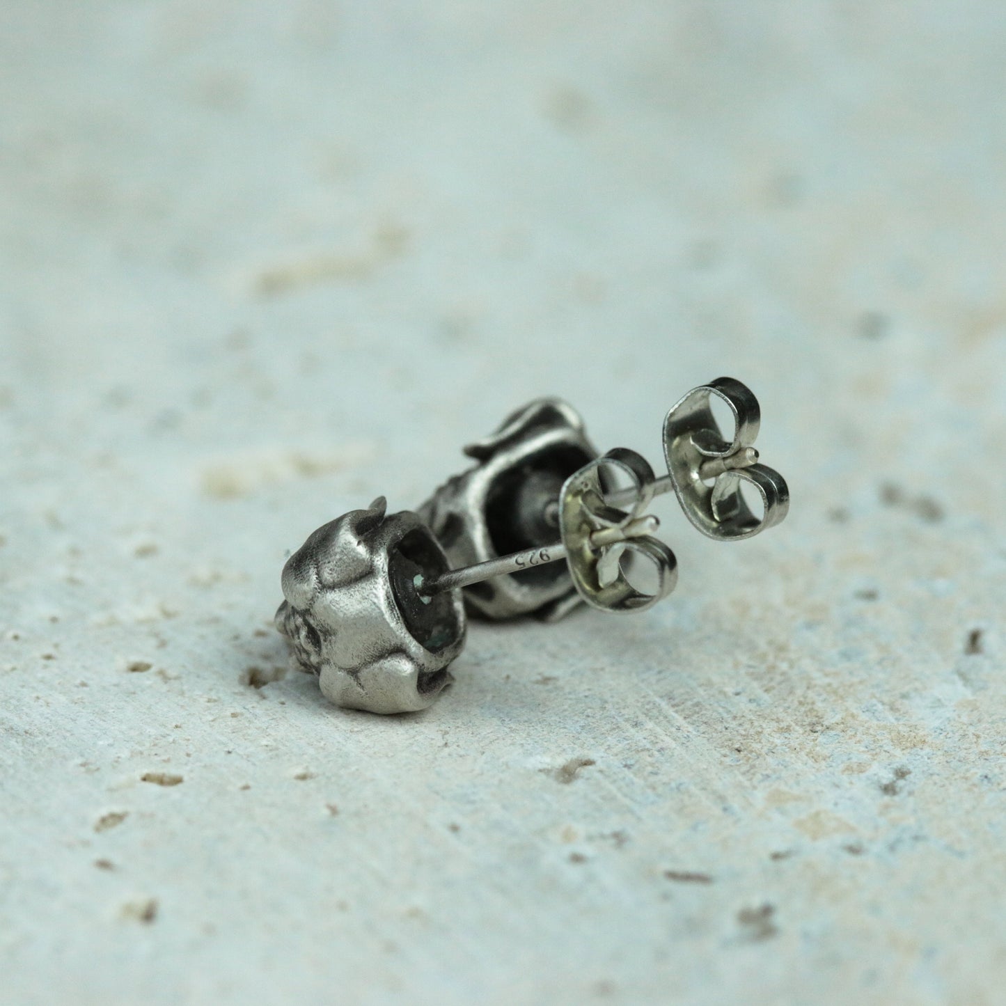 Shar Pei 925 Sterling Silver Stud Earrings, Silver Dog Handmade Jewelry Earrings, Pet Dog Personality Stud Earrings - Handmade