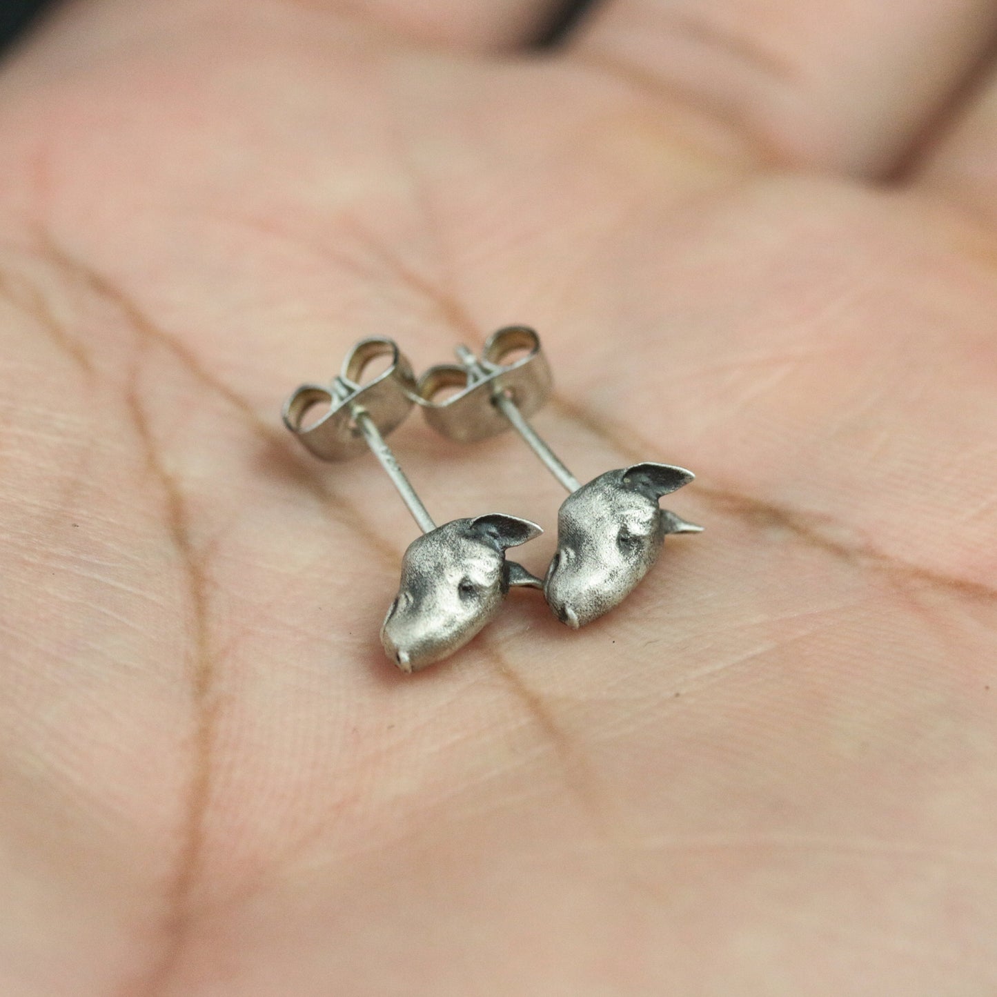 Bull Terrier 925 Silver Earrings, Silver Dog Earring Gifts, Pet Dog Earrings - Handmade Jewelry