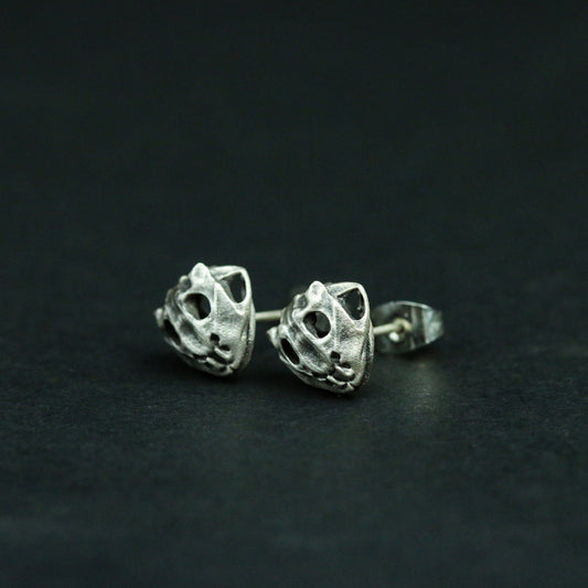 Frog Skull 925 Sterling Silver Earrings, Gothic Skull Earrings, Animal Skull Silver Jewelry - Handmade Gifts