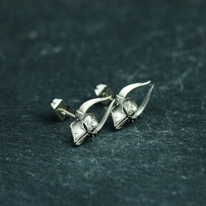 Warrior Mask 925 Sterling Silver Earrings, Spartan Mask Earrings, Medieval Armor Silver Jewelry - Handmade Gifts
