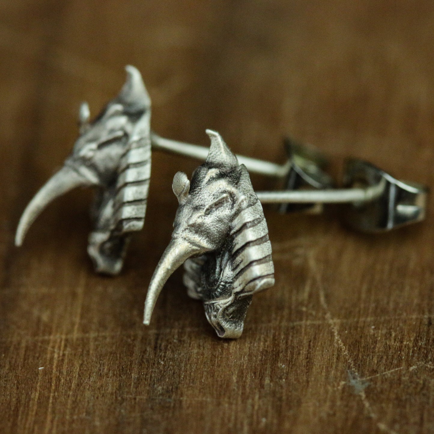 Thoth 925 Silver Earrings God of Wisdom Egyptian Mythology Silver Jewelry Protective Silver Earrings - Artisan Made