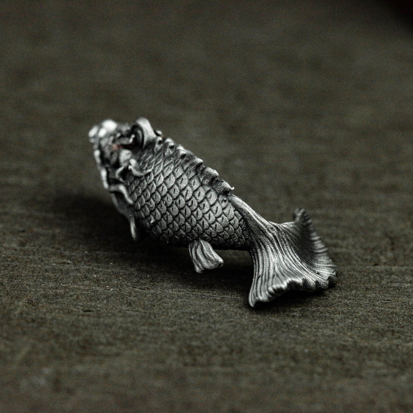 925 Sterling Silver Koi Fish Pendant Necklace, Lucky Fish Necklace, Koi Jewelry, Pisces Necklace, Men's Necklace - Handmade