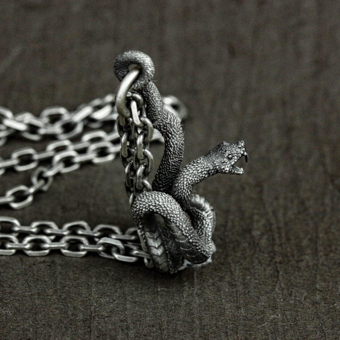 925 sterling silver snake pendant, retro snake necklace, snake pendant, silver pendant for men and women