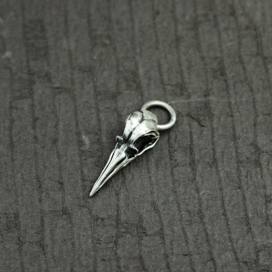 Bird Skull 925 Silver Pendant Necklace, Animal Skull Silver Pendant, Gothic Skull Silver Necklace - Handmade