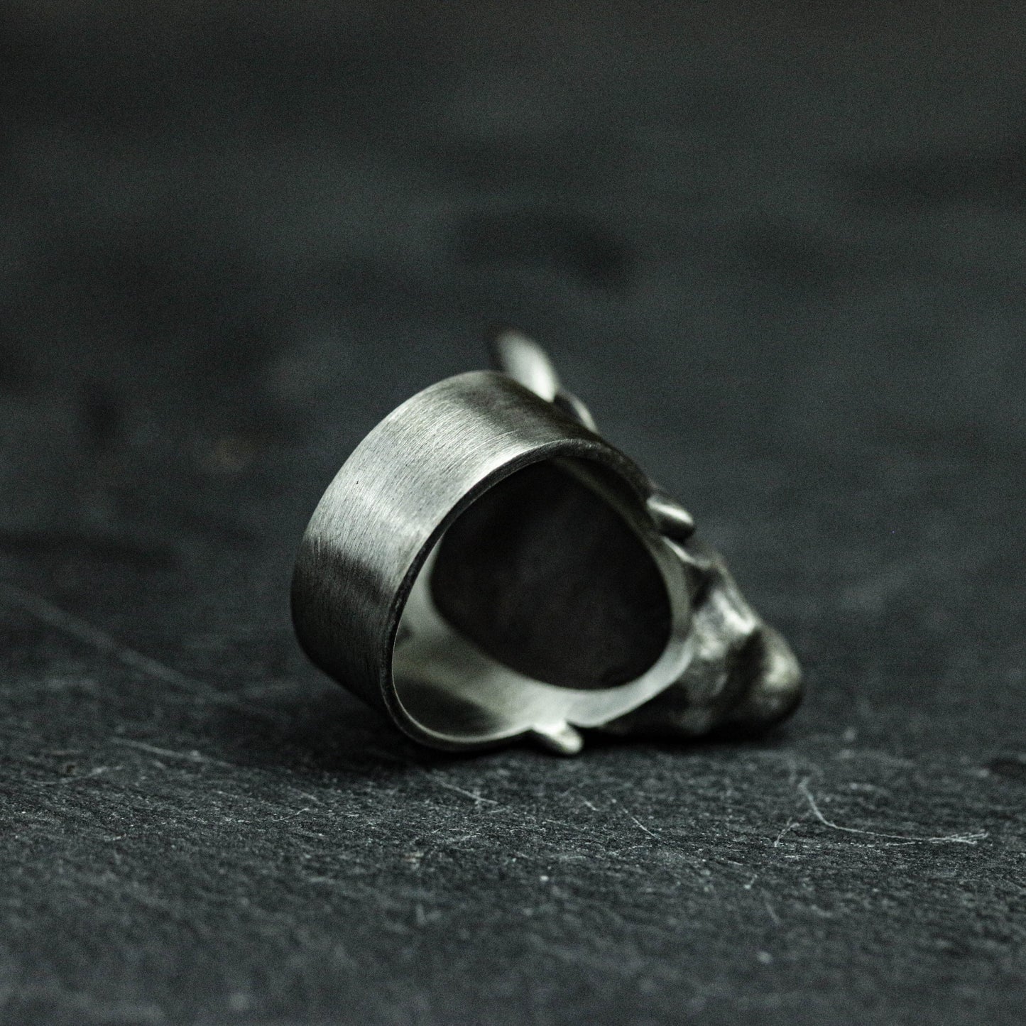 925 Sterling Silver Prajna Mask Ring, Japanese Ghost Mask, Samurai Jewelry, Men's Ring - Handmade