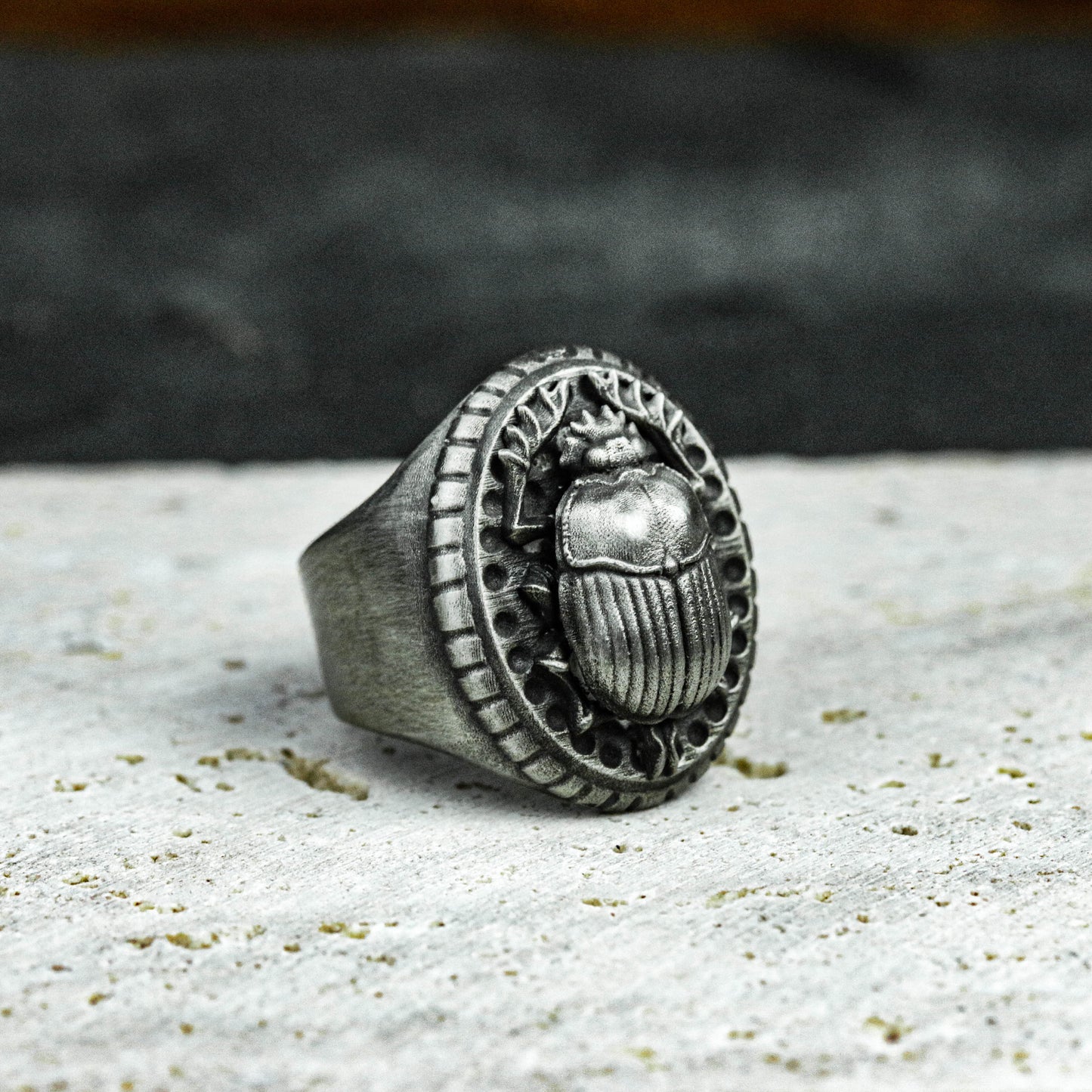 925 Sterling Silver Scarab Totem Ring, Scarab Silver Jewelry, Beetle Ring, Animal Ring, Gothic Jewelry, Men's Ring