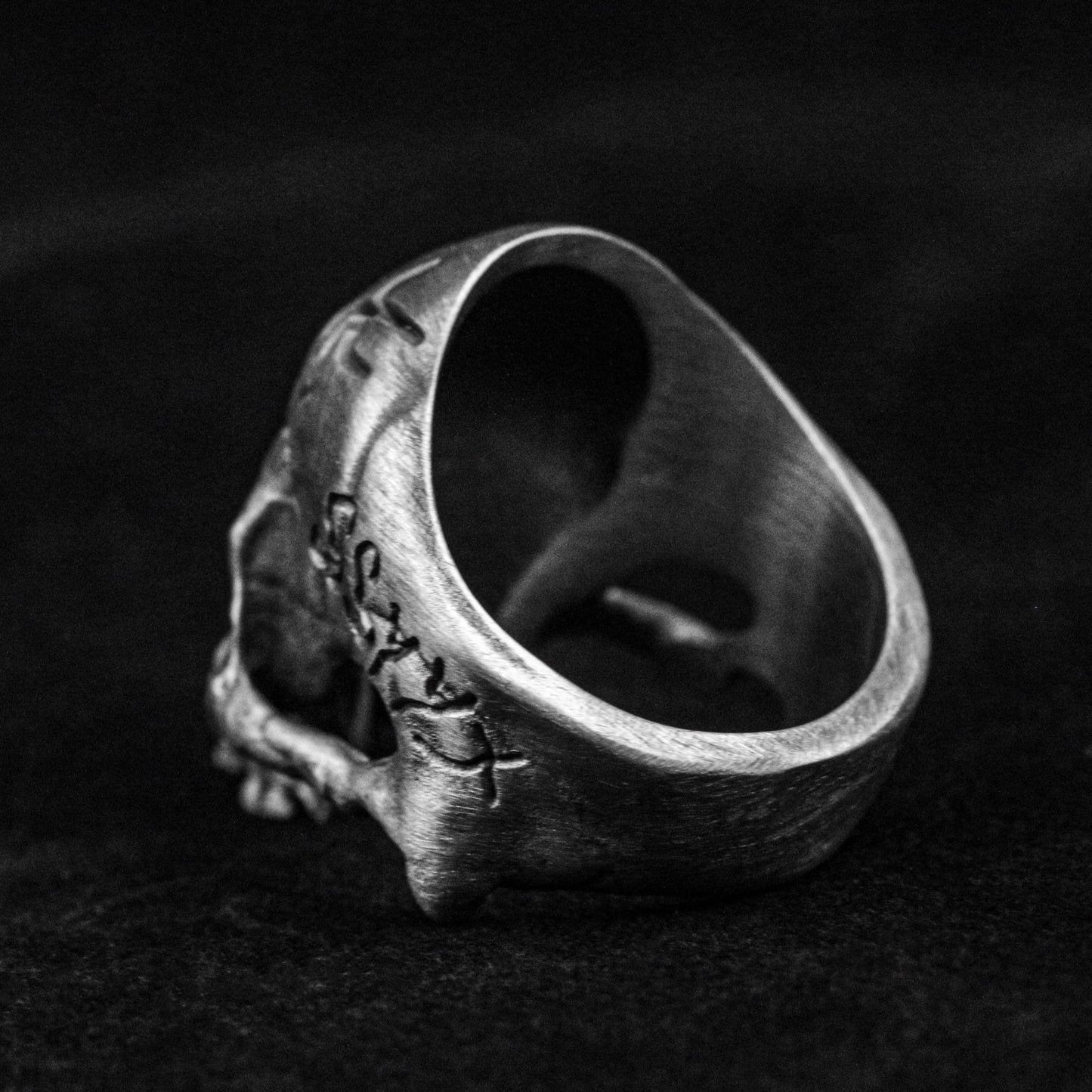 Skull Ring, Skull Head, Silver Ring, Cross Ring, Brass Ring, Eyeball Ring, Antique Silver Jewelry, Men's Trend Silver Jewelry,