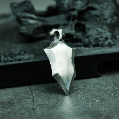 Gothic Skull Tag - Graveyard Reaper 925 Silver Pendant Necklace - Unique Handmade Silver Pendant - SATANHORN