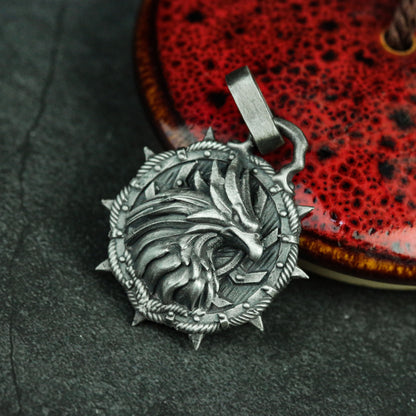 Eagle Badge Silver Necklace - War Badge Pendant Souvenir Silver Jewelry - Handmade Eagle Tag Gift Necklace Unique Charm