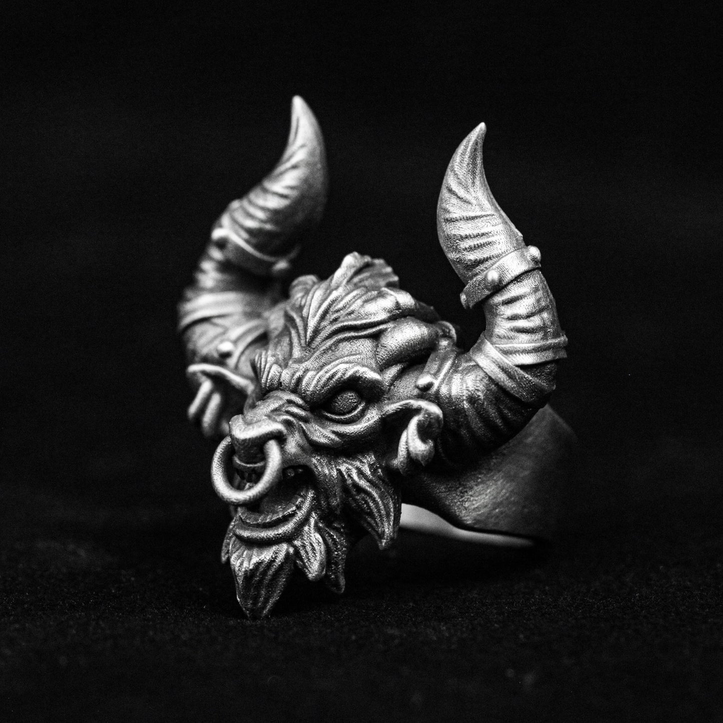 Angry Bull Demon Ring, Minoan Bull Silver Ring, Silver Ring, Bullfighting Brass Ring, Simple Style Ring, Seiko Jewelry, Bull Ring,