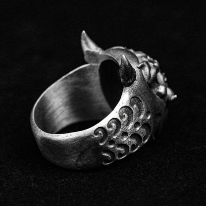 Bodhidharma Ring, Ghost Face Silver Ring, Prajna Ring, Brass Ring, Devil Ring4