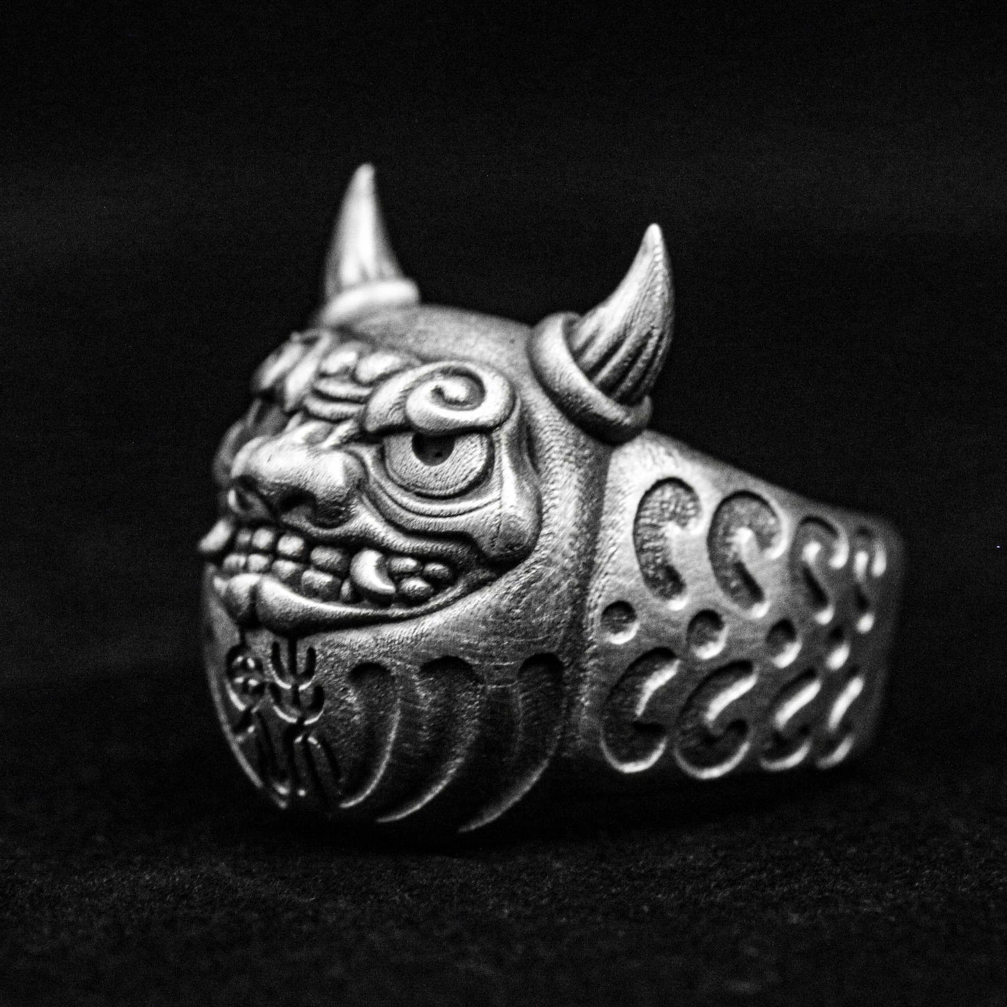 Bodhidharma Ring, Ghost Face Silver Ring, Prajna Ring, Brass Ring, Devil Ring2