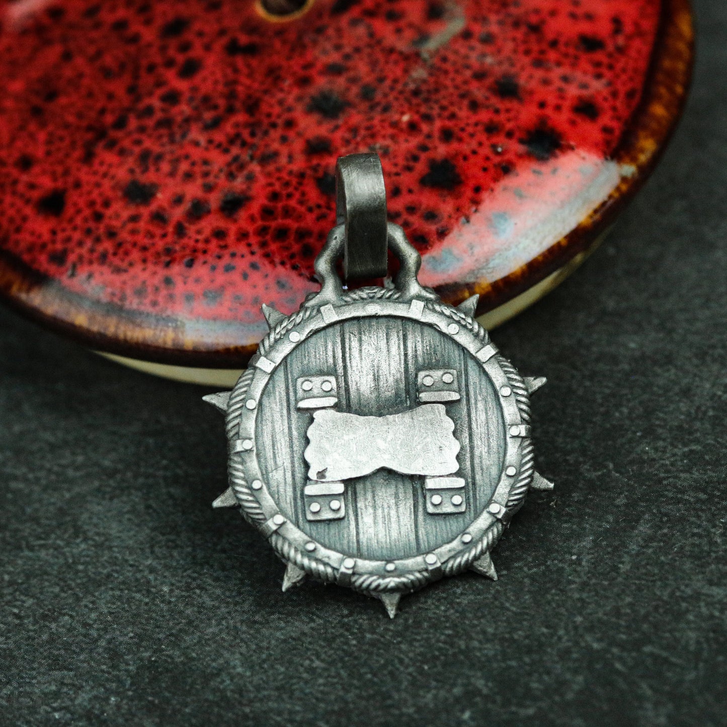 Eagle Badge Silver Necklace - War Badge Pendant Souvenir Silver Jewelry - Handmade Eagle Tag Gift Necklace Unique Charm
