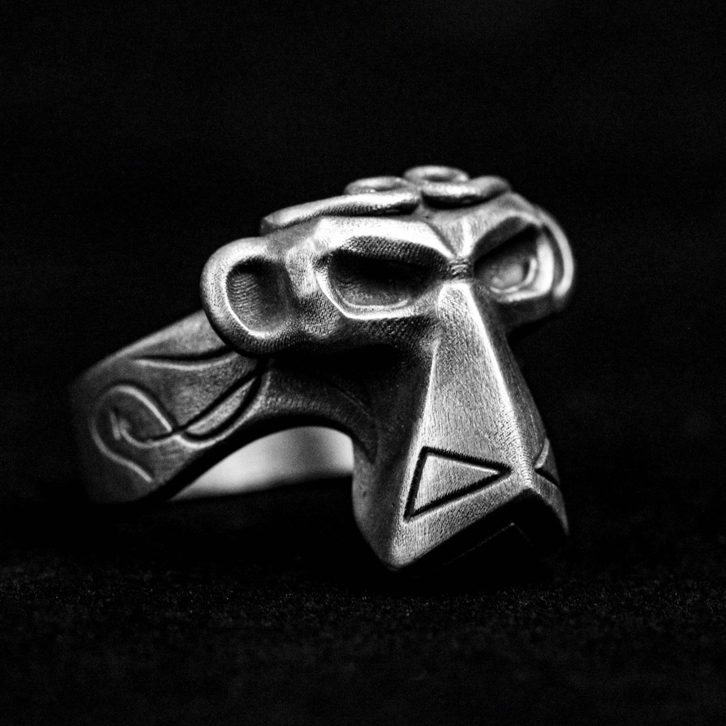 Monkey King ring, Monkey King Q version silver ring, monkey ring, animal silver ring, simple design new product, Seiko silver jewelry