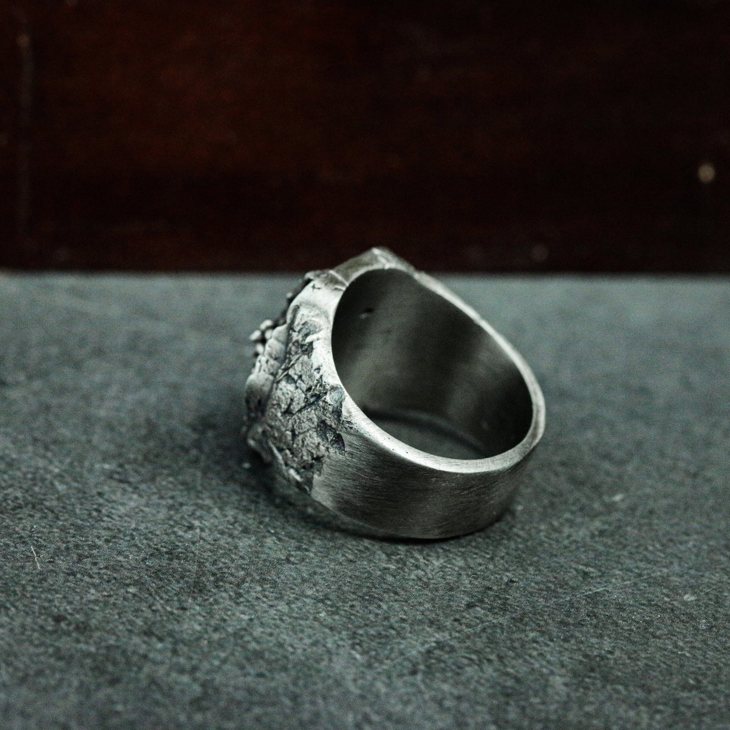 Chameleon Fossil 925 Silver Ring, Animal Skeleton Ring, Imitation Fossil Silver Ring Personality Gift