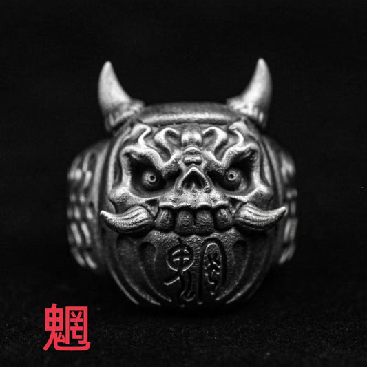 Bodhidharma Ring, Ghost Face Silver Ring, Prajna Ring, Brass Ring, Devil Ring4