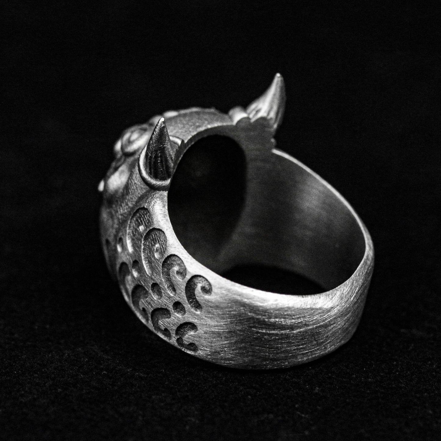 Bodhidharma Ring, Ghost Face Silver Ring, Prajna Ring, Brass Ring, Devil Ring2