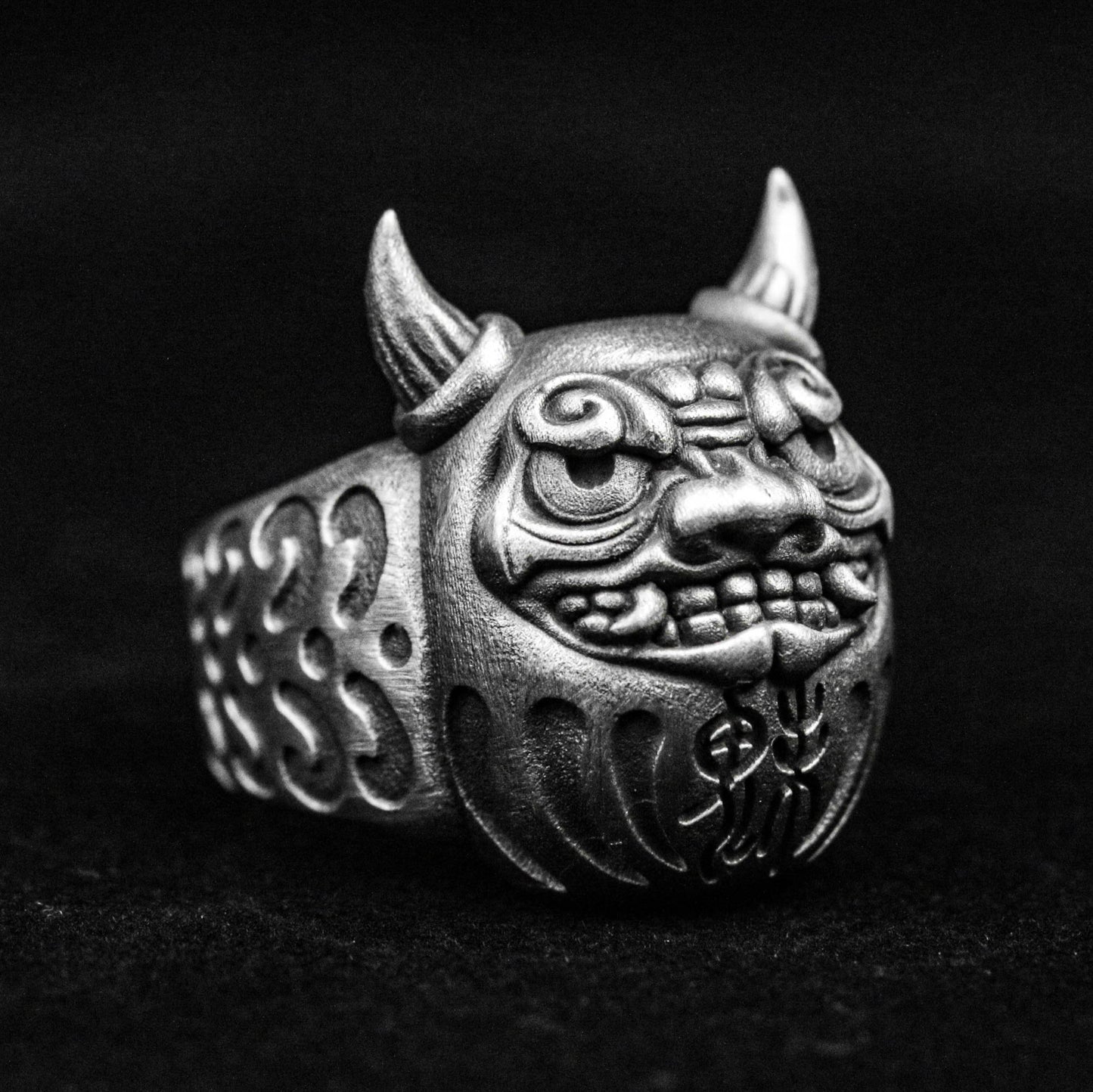 Bodhidharma Ring, Ghost Face Silver Ring, Prajna Ring, Brass Ring, Devil Ring2