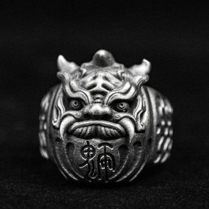 Bodhidharma Ring, Ghost Face Silver Ring, Prajna Ring, Brass Ring, Devil Ring1