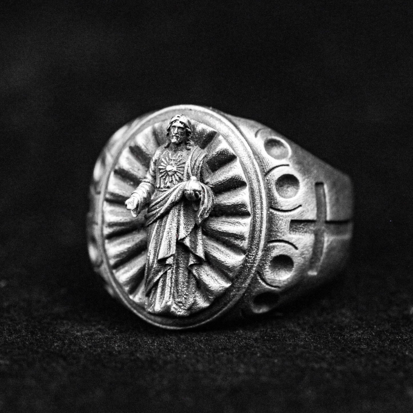 christ sermon silver ring, icon ring, statue ring, silver man ring, generative statue, brass ring, jesus ring