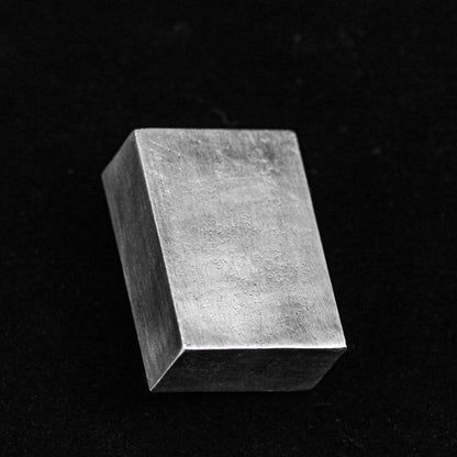 Blind Box Gift, Lion Silver Necklace, Box Brass Pendant, 925 Silver Square Necklace, Embossed Design Handmade Customized,