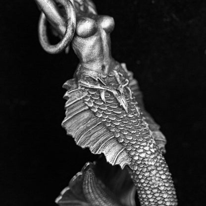 Mermaid Pendant, Mermaid Legend Jewelry, Nude Necklace, Silver Mermaid Necklace, Charm Silver Necklace, Women's Necklace