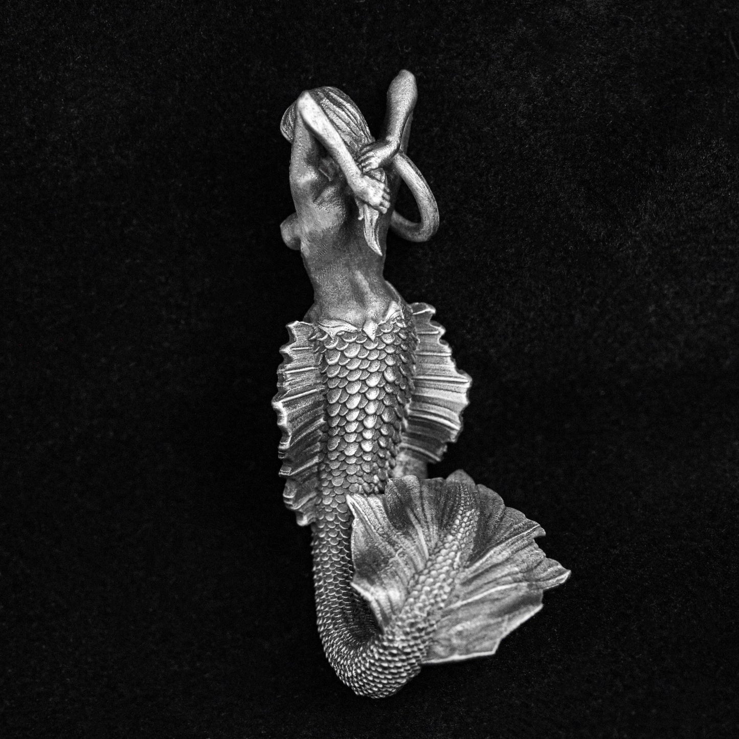 Mermaid Pendant, Mermaid Legend Jewelry, Nude Necklace, Silver Mermaid Necklace, Charm Silver Necklace, Women's Necklace