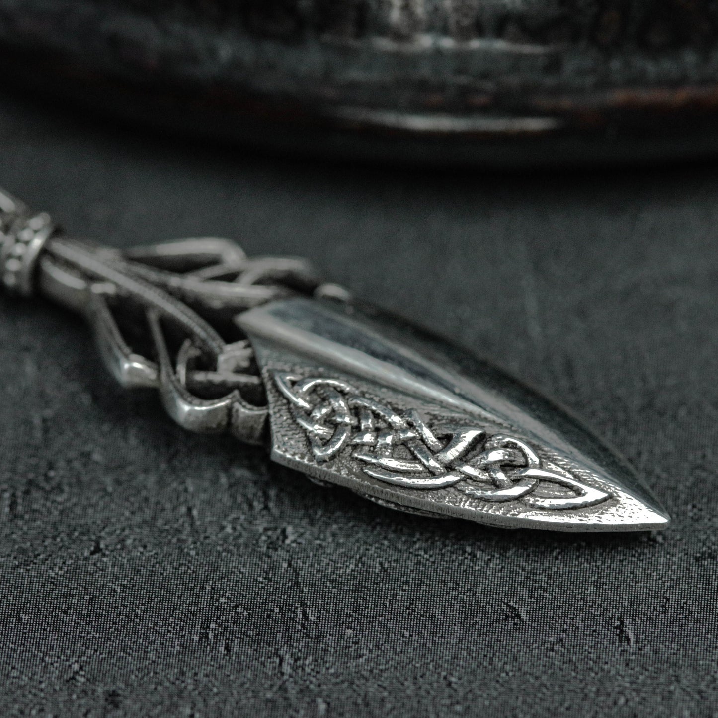 Vintage silver necklace protection pendant spear lucky charm arrow amulet 925 silver women pendant men jewelry gift for her him