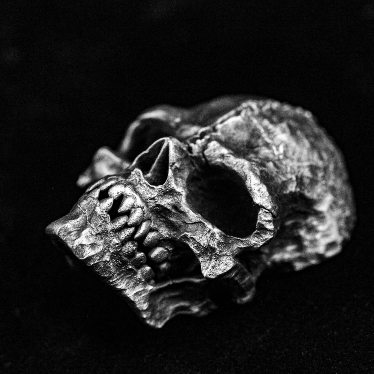 Skull Pendant, 925 Sterling Silver Necklace, Pierced Pendant, Brass Necklace, Devil's Versatile Silver, Vintage Classic Style, Handmade