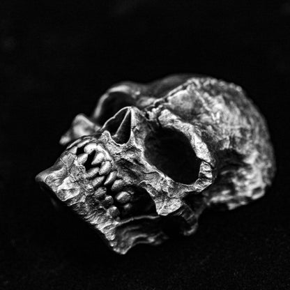 Skull Pendant, 925 Sterling Silver Necklace, Pierced Pendant, Brass Necklace, Devil's Versatile Silver, Vintage Classic Style, Handmade