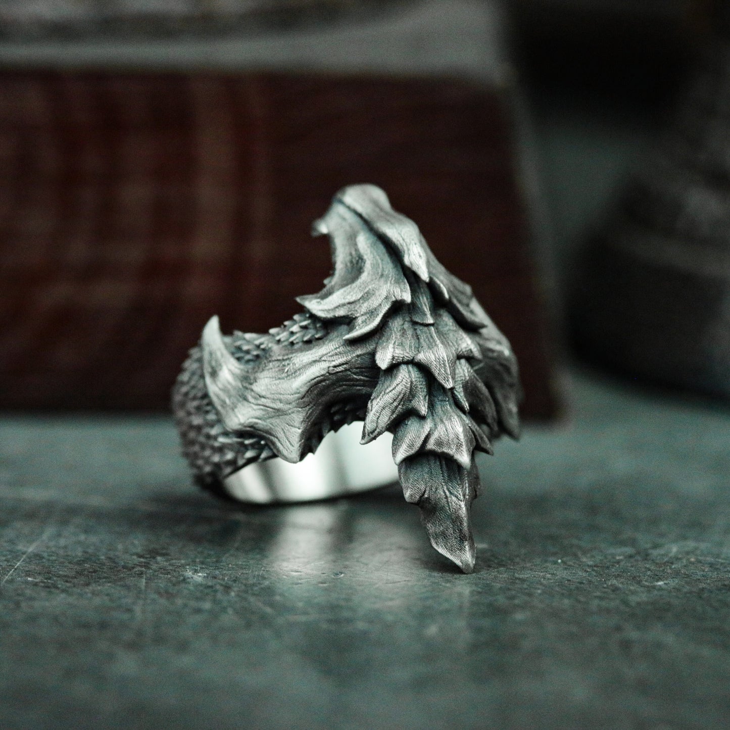 Dragon Scale Ring - 925 Silver Handmade Ring - Dragon Tail Ring