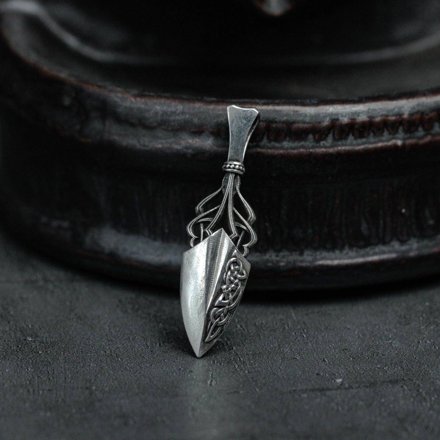 Vintage silver necklace protection pendant spear lucky charm arrow amulet 925 silver women pendant men jewelry gift for her him