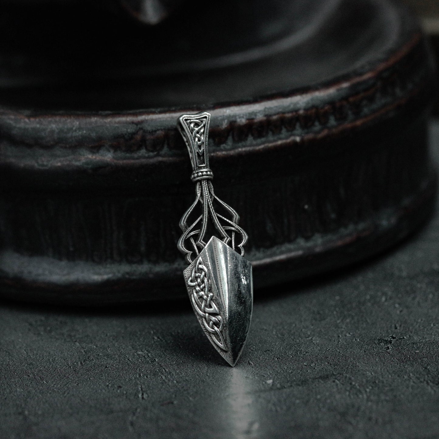 Vintage silver necklace protection pendant spear lucky charm arrow amulet 925 silver women pendant men jewelry gift for her him