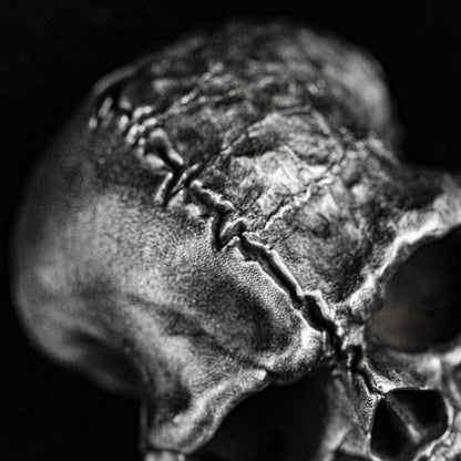 Skull Pendant, 925 Sterling Silver Necklace, Pierced Pendant, Brass Necklace, Devil's Versatile Silver, Vintage Classic Style, Handmade