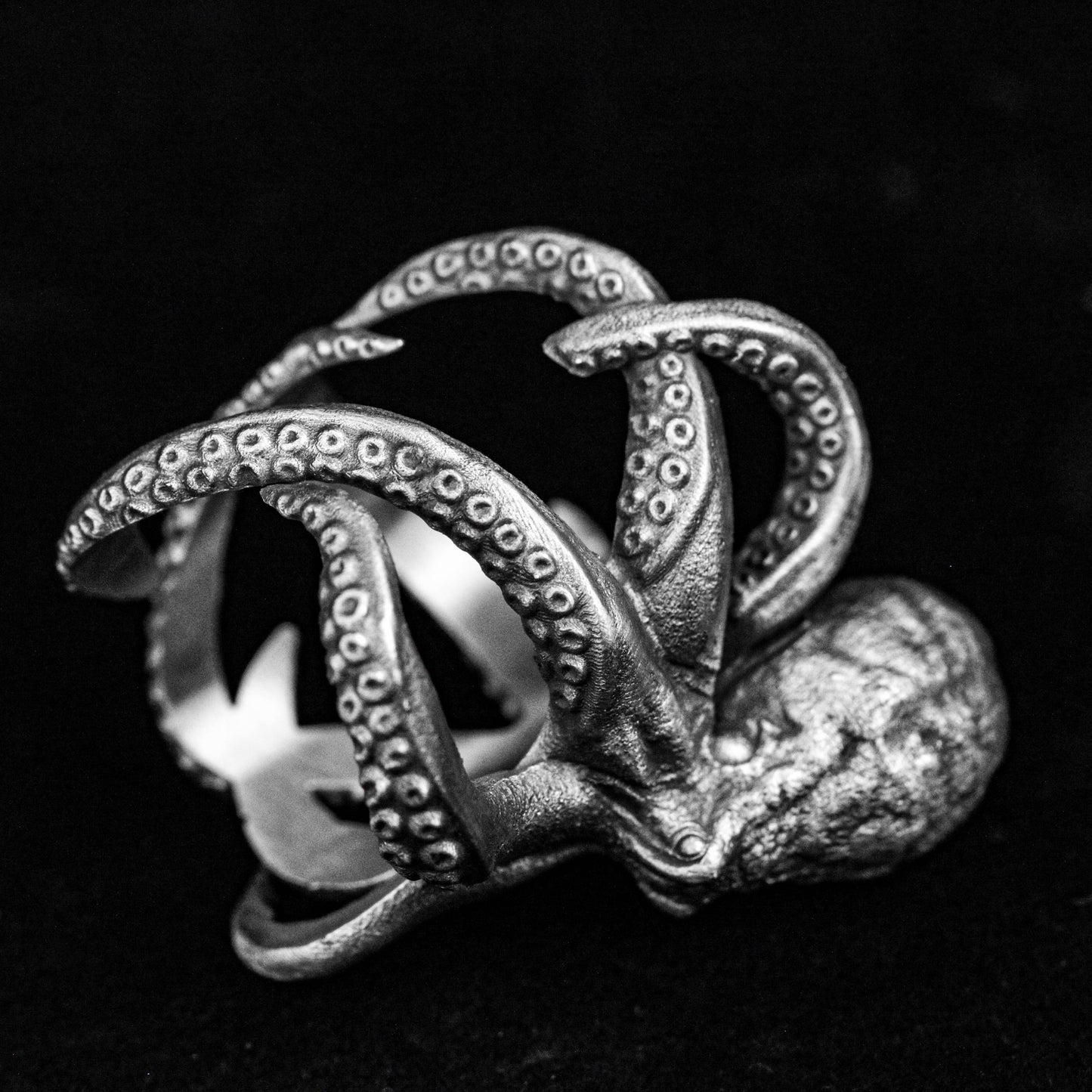 Big Octopus Ring Open Ring Cthulhu Ring 925 Sterling Silver Octopus Ring Handmade Silver Ring Octopus Jewelry