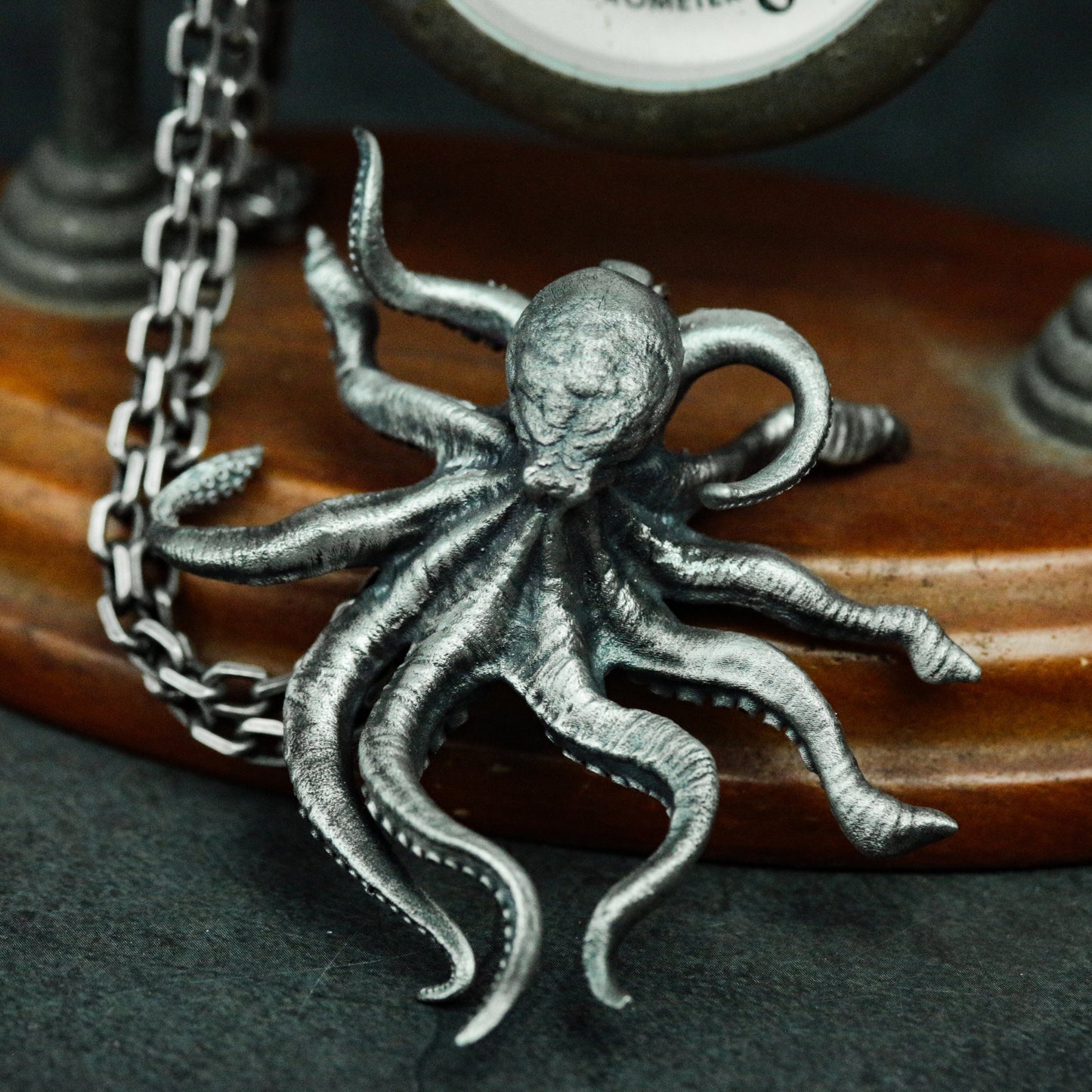 Big Octopus 925 Silver Pendant Necklace - Myth of Cthulhu - Gift for Octopus Lovers